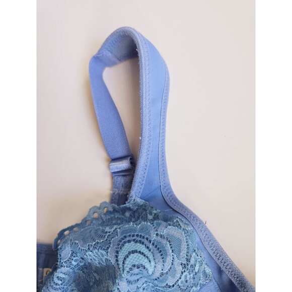 Glamorise Front Closure 1245 Blue Wonderwire Underwire Full Coverage Bra 42DD - Picture 4 of 8